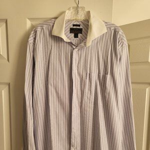 Offwhite W/ Blue stripe Button Up Shirt, 16/35